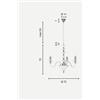 Ondaluce LAMPADARIO GALA 3 LUCI ATTACCO E14 CRISTALLO E CROMO D.72CM
