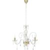 Ondaluce LAMPADARIO IN VETRO E CRISTALLO MARIA TERESA 3 LUCI ORO LP.MT-3T4