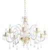 Ondaluce LAMPADARIO IN VETRO E CRISTALLO MARIA TERESA 8 LUCI ORO LP.MT-8L6PAST