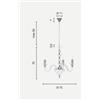 Ondaluce LAMPADARIO GALA 3 LUCI ATTACCO E14 OTTANIO E CROMO D.72CM