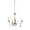 Ondaluce LAMPADARIO FIAMMA/3 CRISTALLO E ORO 3 LUCI ATTACCO E14 D.60CM