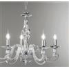 Ondaluce LAMPADARIO 1306 12 LUCI TRASPARENTE E CROMO ATTACCO E14 D.100CM
