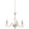 Ondaluce LAMPADARIO 1306 3 LUCI TRASPARENTE E ORO ATTACCO E14 D.62CM