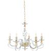 Ondaluce LAMPADARIO 1306 5 LUCI TRASPARENTE E ORO ATTACCO E14 D.76CM
