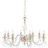 Ondaluce LAMPADARIO 1306 8 LUCI TRASPARENTE E ORO ATTACCO E14 D.84CM