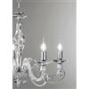 Ondaluce LAMPADARIO 1306 8 LUCI TRASPARENTE E CROMO ATTACCO E14 D.84CM