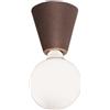 Ondaluce PLAFONIERA FOG 1 LUCE ATTACCO E27 CORTEN IN ALLUMINIO SENZA LAMPADINA