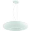 Ondaluce SOSPENSIONE DODI D.53CM 4 LUCI ATTACCO E27 COLORE BIANCO CON DECORAZIONE BIANCO-TORTORA-NERO