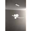 Ondaluce SOSPENSIONE ALTALENA BIANCO CON VETRI BIANCO A LED 3000K 2947LM 48W L.120CM