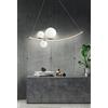 Ondaluce SOSPENSIONE ALTALENA ORO CON VETRI BIANCO A LED 3000K 2230 LM 48W L.120CM DIMMERABILE