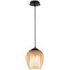 Ondaluce SOSPENSIONE BONNIE 1 VETRO AMBRA 1 LUCE ATTACCO E27 D.20CM H.24CM