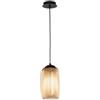 Ondaluce SOSPENSIONE BONNIE 3 VETRO AMBRA 1 LUCE ATTACCO E27 D.15CM H.29CM