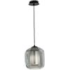 Ondaluce SOSPENSIONE BONNIE 2 VETRO FUME' 1 LUCE ATTACCO E27 D.22CM H.26CM