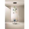 Ondaluce SOSPENSIONE 6 LUCI PINTA NERO LED 3000K 2520LM 42W DIMMERABILE SENZA VETRO DIMMERABILE