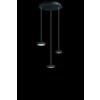 Ondaluce SOSPENSIONE NINA 3 LUCI NERO 3000K 1440LM 24W D.35CM VETRI ACQUISTABILI SEPARATAMENTE