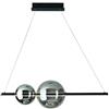Ondaluce SOSPENSIONE FUFI NERO 3000K 2020LM 40W DIMMERABILE L.100CM