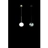 Ondaluce SOSPENSIONE JEWEL SINGOLA ORO VETRO BIANCO SATINATO ATTACCO E14 D.17CM