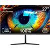 Minifire Monitor 27 pollici, 100 Hz, FreeSync, pannello IPS, schermo PC Full HD, 1080p con porte HDMI VGA (MF27X3AL cavo HDMI incluso)