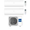 Haier Climatizzatore Dualsplit Pearl 9+18 con 2U50S2SM1FA-3 Inverter R-32 Wi-Fi Classe A++/A+ ,