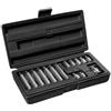 TOPEX SET DI 15 PUNTE PER CACCIAVITE TORX IN ACCIAIO TOPEX - ADATTATORE VALIGETTA INCLUSA, GTO 39D391 [02021000]