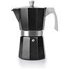 IBILI Moka express Evva Black, 9 tazze, 450 ml, alluminio fuso, adatta per l'induzione