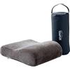 TEMPUR cuscino adattabile per viaggiare, cuscino da viaggio ergonomico per il collo con custodia per il trasporto, antracite, dimensioni 25 x 31 x 10/7 cm