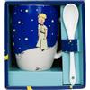 Enesco tazza mug Il Piccolo Principe con cucchiaino blu 11x13cm