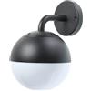 M LEDME Applique da parete Cam Nero IP44 1 x E27 M LEDME
