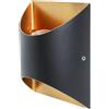 M LEDME Applique Led da parete Vera 6W Nero IP54 Bianco caldo 3000K M LEDME