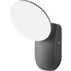 M LEDME Applique Led da parete Hubb 10W Nero IP54 Bianco caldo 3000K M LEDME