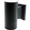 M LEDME Applique Led da parete Tubo 2x3W Nero IP54 Bianco caldo 3000K M LEDME