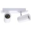 M LEDME Lampadario da soffitto State Bianco 2 Faretti GU10 Orientabili M LEDME