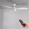 M LEDME Lampadario Ventilatore da soffitto White Lin 18W illuminazione Led regolabile con telecomando M LEDME