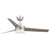 M LEDME Lampadario Ventilatore da soffitto Grey Curve 24W illuminazione Led regolabile con telecomando M LEDME