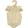 Heless 1413 - Vestiti per Bambole in 100% Cotone Biologico, Corpo con Volant in Ecru per Bambole e Peluche di Taglia 28-35 cm