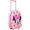 Disney Trolley Bambina, Valigia Minnie Stitch Frozen da Viaggio, Bagaglio a Mano, Cabin Bag 2 Ruote Accessori Elsa Gadget (Rosa Minnie)