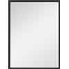 HOMCOM Specchio da Parete Rettangolare con Ganci, in Vetro e MDF, 60x80 cm, Nero|Aosom