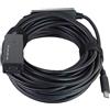 PremiumCord Cavo di prolunga USB-C con ripetitore M/F maschio a femmina, USB 3.2 Gen 1, 5 Gbps, colore nero, lunghezza 10 m