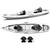 Big Mama Kayak Canoa due posti Mojito Big mama kayak - kayak 380 cm - 2 posti adulto + 1 posto bambino + 2 gavoni + 2 ruote integrate + 2 seggiolini- BIANCO