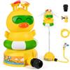 Weinsamkeit Giocattolo di Rocket Sprinkler per Bambini, spruzzatore Giocattolo,Giocattoli Splash Play, Razzo D'Acqua Sprinkler,Giochi Acqua Bambini per Cortile,Prato,Attività All'Aperto (Anatra)