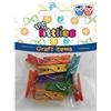 Diakakis 000646076 mollette in Legno colorato 25 mm Pezzi Il Littlies, Multicolore