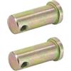 cyclingcolors 2x perno traino trattore gancio rimorchio attacco asse spina scatto spinotto carrellino acciaio auto, 12,7mm x 36mm