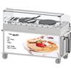 Ristosubito Carrello per crepes doppio CLN Struttura in acciaio inox Modello CCHCCD40E