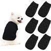 HACRAHO Maglietta per Cani Vestiti in Bianco, 6 PZ Maglietta Nera per Cani in Bianco Costumi Senza Maniche Maglietta per Cani Traspirante Estiva per Cani di Piccola Taglia Media e Gatto, Nero L