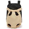 OYUEGE Zaino per cani con gambe sul davanti, regolabile a mani libere, per camminare, escursionismo, bici e moto (medio, beige)