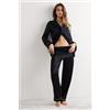 Intimissimi Pantalone Lungo In Seta Nero