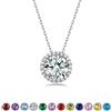 Bestyle Collana da Donna Argento Punto Luce Collana Argento Donna con Pietre Portafortuna Aprile Diamante, Collanina da Donna Confezione Regalo