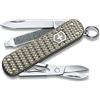 VICTORINOX Multiuso Classic Precious Alox, 5 Funzioni, Multi-strumento con Forbici, Cacciavite, Anello Portachiavi, in Scatola Regalo, Infinite Gray