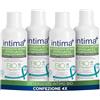 Intima+ | Detergente Intimo BIO Attivo Ph 5.5, con Aloe Vera e Malva, ad Azione Protettiva, 4 x 500ml