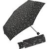 happy rain Grazioso ombrello da donna con gatti e impugnatura con testa di gatto, colore: nero/bianco, 90 cm